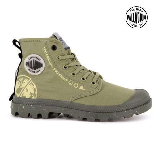 Bottes Palladium Pampa Organic Metro Homme Vert Olive | FR MLV945Z